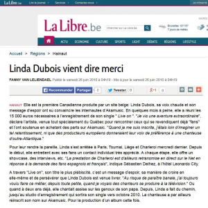La libre Belgique - Linda Dubois